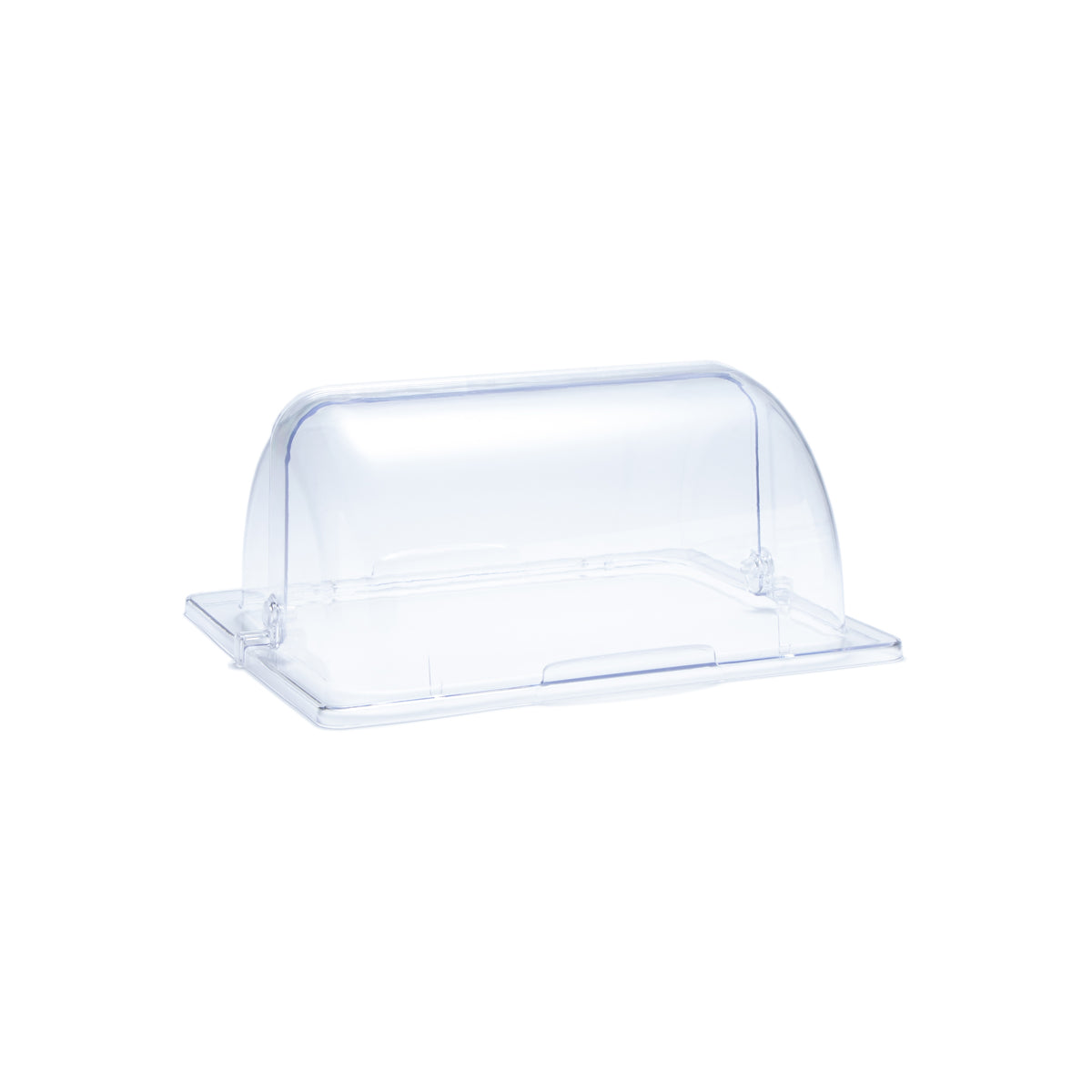 Food covers are essential to good temperature and hygiene control.  GN Gastronorm sizing roll-top design food cover enhances both side opening makes it convenient for for buffet service.  Specifically for Vidacasa® Universal buffetware equipment.  Made with durable clear plastics.  
