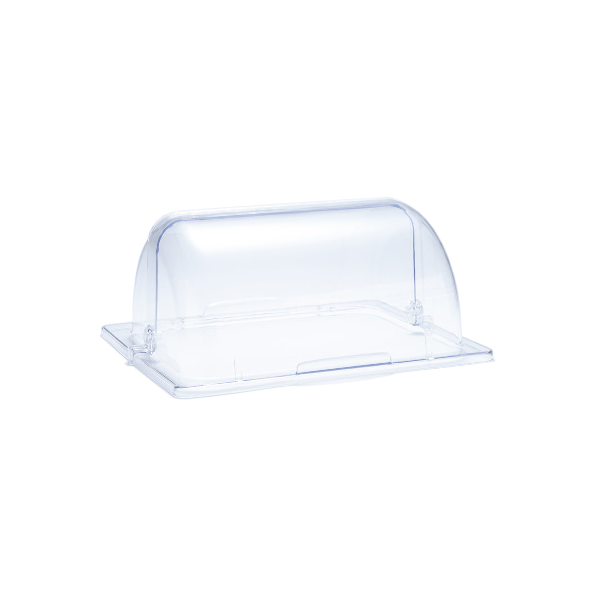 Food covers are essential to good temperature and hygiene control.  GN Gastronorm sizing roll-top design food cover enhances both side opening makes it convenient for for buffet service.  Specifically for Vidacasa® Universal buffetware equipment.  Made with durable clear plastics.