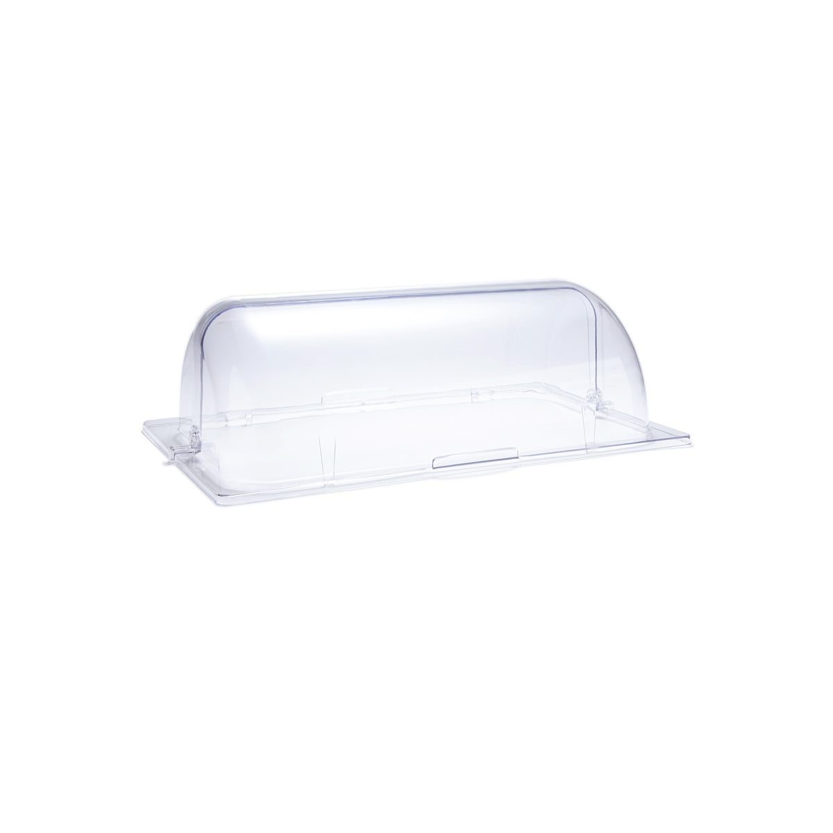 Food covers are essential to good temperature and hygiene control.  GN Gastronorm sizing roll-top design food cover enhances both side opening makes it convenient for for buffet service.  Specifically for Vidacasa® Universal buffetware equipment.  Made with durable clear plastics.