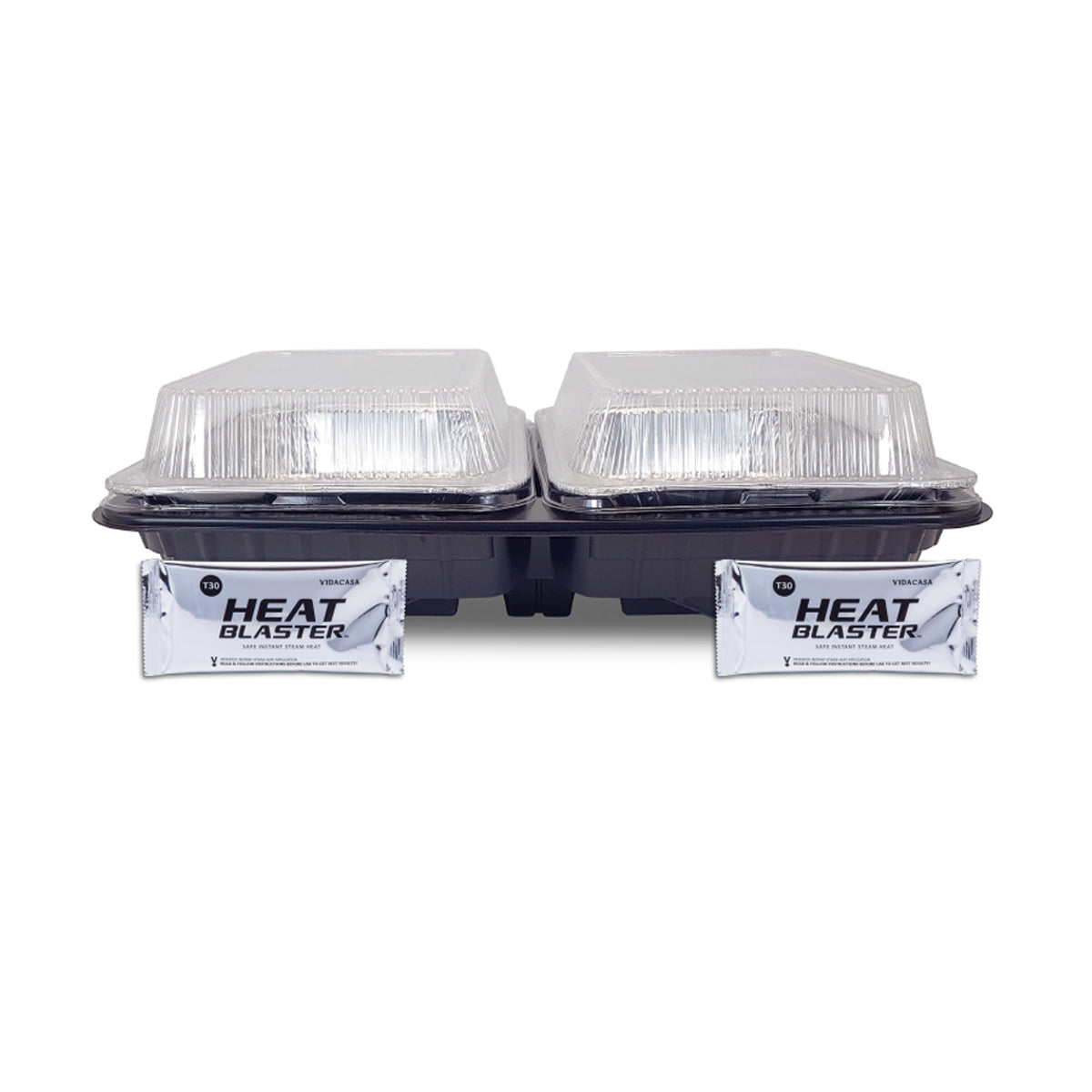 Vidacasa® latest redesign lightweight sturdy economical gastronorm sizing flameless buffet warming equipment.  Quick water activation with T30 Heat Blaster brings moist heat temperature 80ºC (146ºF) for 45 mins.