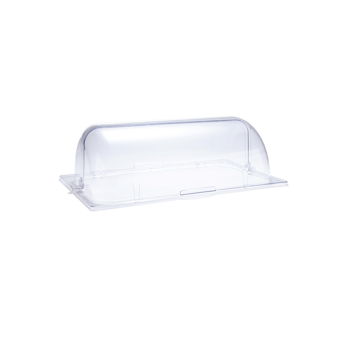 Food covers are essential to good temperature and hygiene control.  GN Gastronorm sizing roll-top design food cover enhances both side opening makes it convenient for for buffet service.  Specifically for Vidacasa® Universal buffetware equipment.  Made with durable clear plastics.  